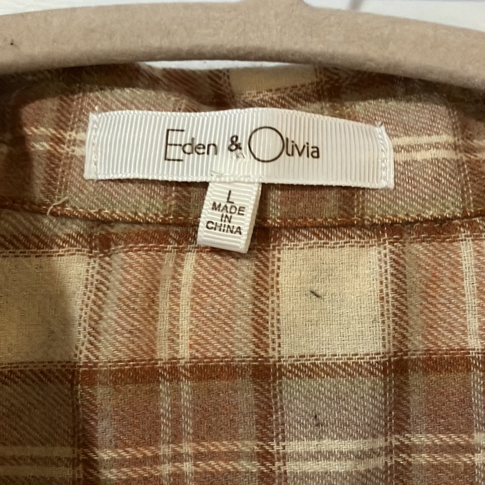 Flannel Lace Button Down - Picture 2 of 12